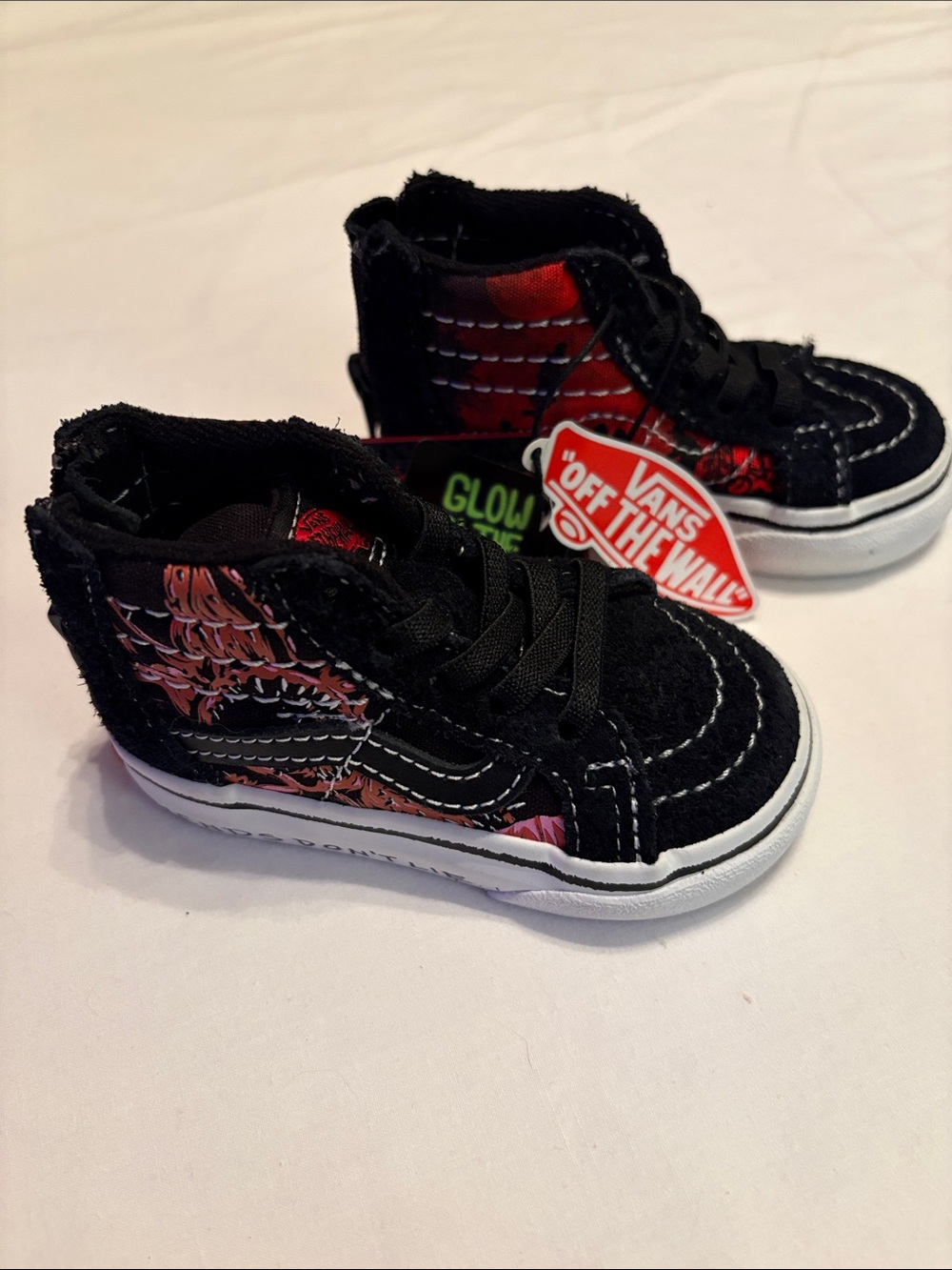 VANS Toddlers size 4 Black “Stranger Things” Upside Down. New
